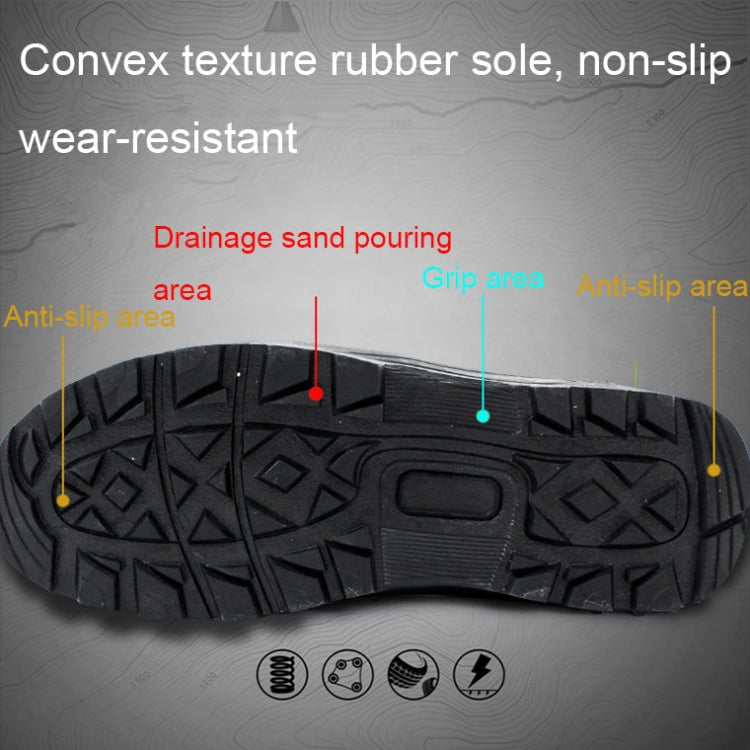 Black non-slip rubber sole with deep tread pattern on a high-top sports boot.