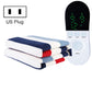 Electric blanket with blue, white, and red stripes and US plug dual temperature displays