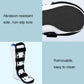 Ankle-foot brace diagram showing non-slip textured sole and removable easy-clean design