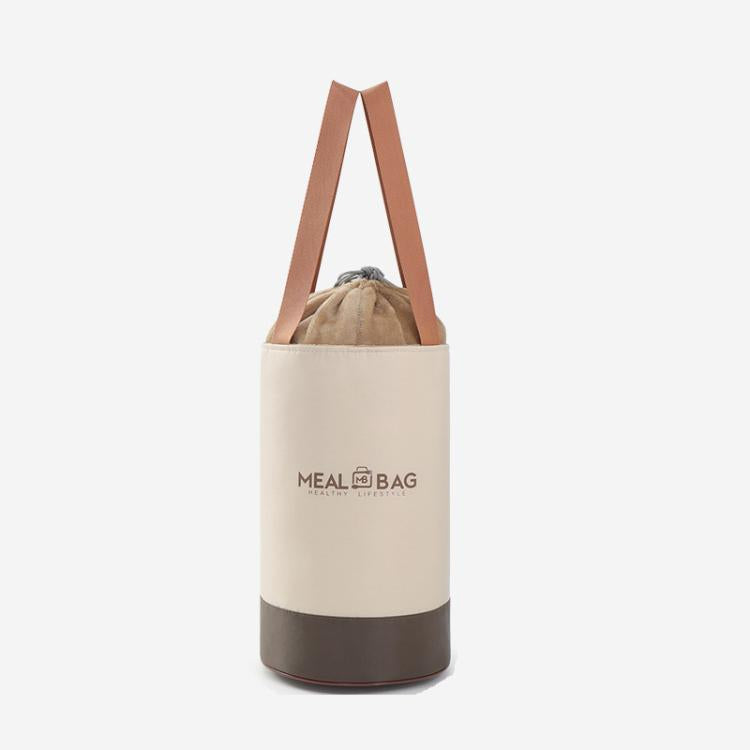 Thermal Insulated Round Lunch Bag with Drawstring & Handles Food Container Carrier, Small, Medium, Large