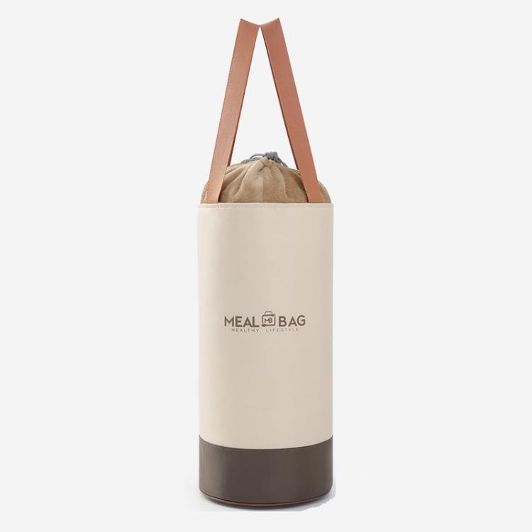 Thermal Insulated Round Lunch Bag with Drawstring & Handles Food Container Carrier, Small, Medium, Large