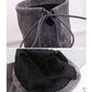 Over-the-knee boot shaft with lace-up top and faux-fur lining