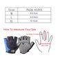 Half-finger cycling gloves with silicone grip pads, black and blue
