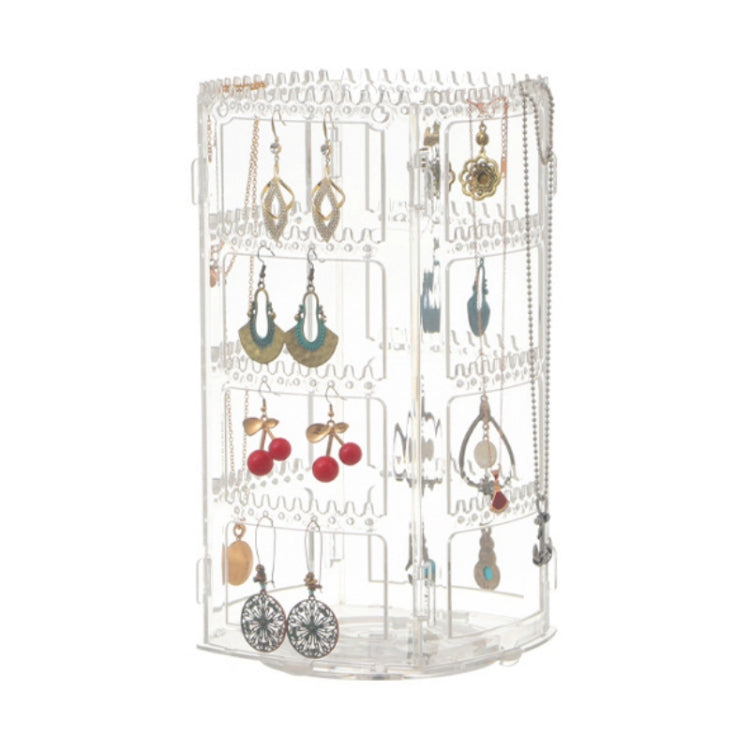 Multi-layer Rotating Earrings Storage Display Rack, Tube Type