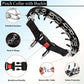 Pinch dog collar with reinforced buckle, removable links, nylon protector, chrome prong chain