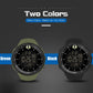 Men's electronic sports watch, two-color set with green and black rubber straps