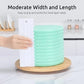 Light mint plastic double-sided sawtooth cake flattener scrapers, 4-piece set