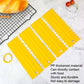 Yellow plastic double-sided sawtooth cake flattener scrapers, 4-piece set
