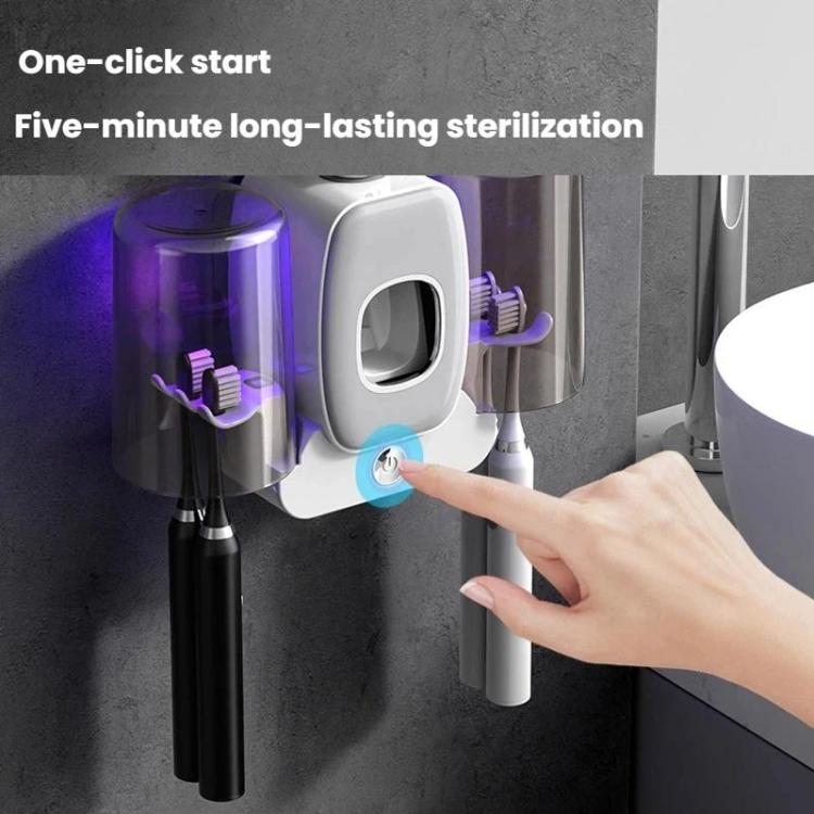 Smart Toothbrush Sanitizer UV Sterilizing Wall-Mounted Storage Rack