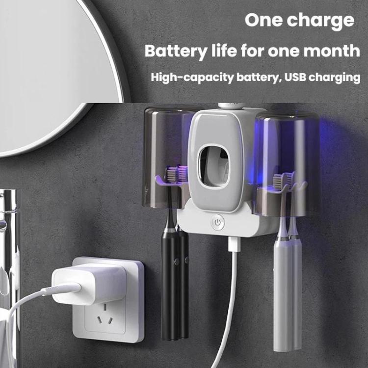 Smart Toothbrush Sanitizer UV Sterilizing Wall-Mounted Storage Rack