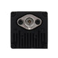 Black camera module back panel with three round connector ports