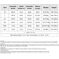 Jacket size chart table with shoulder, chest, sleeve length, weight, and height measurements
