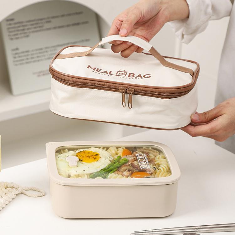 Square Lunch Bag Insulated Food Container Carrier for Meal Prep, Bento Boxes, and Office Lunch Portables, Small, Medium, Large