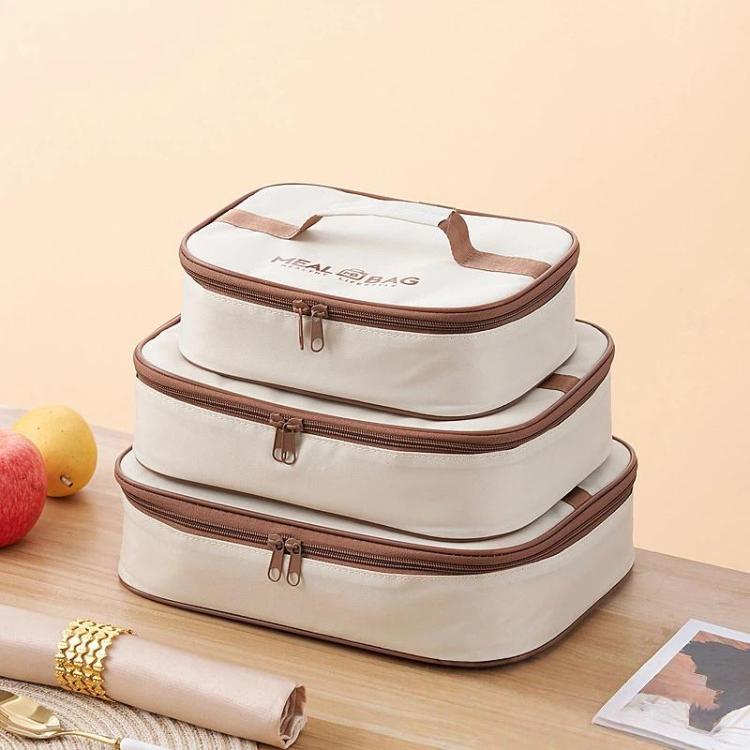 Square Lunch Bag Insulated Food Container Carrier for Meal Prep, Bento Boxes, and Office Lunch Portables, Small, Medium, Large