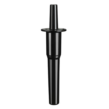 Black blender stirring stick/tamper tool with circular base