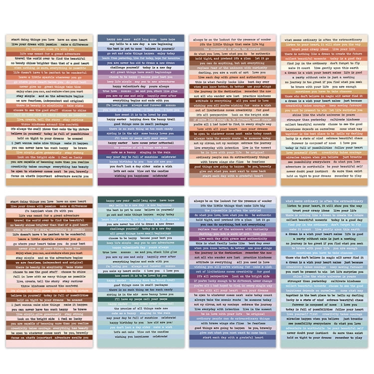 1 Sets Handbook DIY Vintage Text Sticker Material Pack