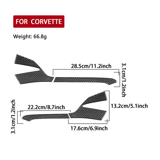 For Chevrolet Corvette C8 4pcs /Set Left-Hand Drive Rearview Mirror Anti-Scratch Stickers, Left-Hand Drive
