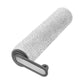Roll brush roller head with gray textured surface and black plastic frame
