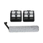 Roll brush with two vacuum filters set, gray roller and black filter frames