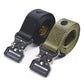 Set of two retro woven belts: black and army green with adjustable buckles