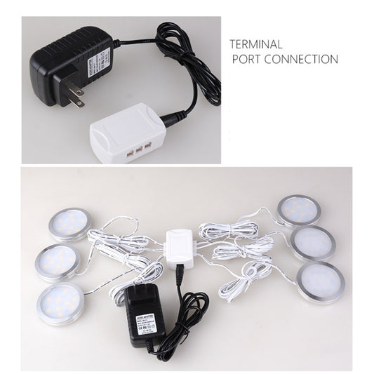 6 Ports 2510 Hub Splitter Junction Box Distributer Connectors Cabinet Light Adapter, 6 Ports  Without DC Header, 6 Ports With DC Head