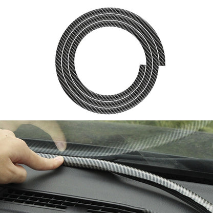 Carbon fiber patterned rubber seal strip, rolled coil, black-gray weave design
