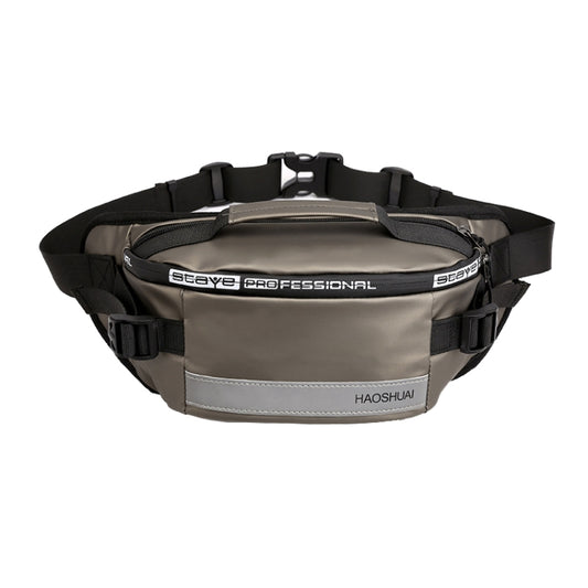 HAOSHUAI Outdoor Running Waist Bag With Reflecting Strip Chest Bag, 1100-6 Khaki, 1100-6 Dark Blue, 1100-6 Black), 1100-6 Gray, 1100-6 Army Green, 1206 Royal Blue Strip, 1206 Silver Gray Strip