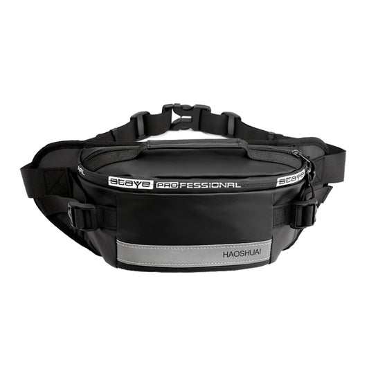 HAOSHUAI Outdoor Running Waist Bag With Reflecting Strip Chest Bag, 1100-6 Khaki, 1100-6 Dark Blue, 1100-6 Black), 1100-6 Gray, 1100-6 Army Green, 1206 Royal Blue Strip, 1206 Silver Gray Strip