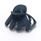 Navy frosted hair grab claw clip with spring hinge and wide teeth prongs