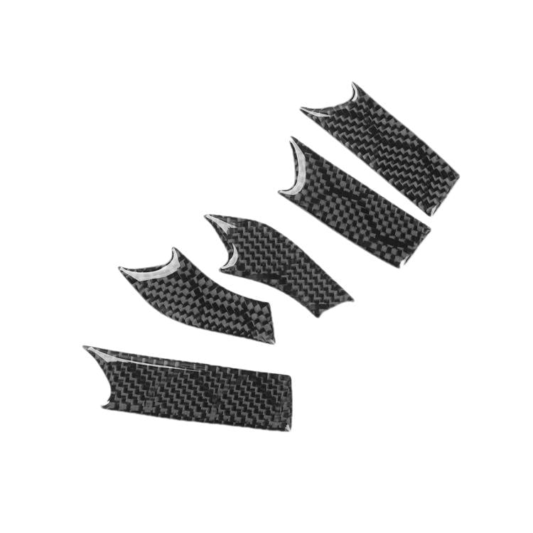 Carbon-fiber patterned steering wheel trim sticker pieces, set of several