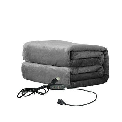 Controller Version Adjustable Temperature Timing USB Electric Heating Shawl Blanket Heating Pad, 76x150cm