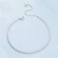 S925 Sterling Silver White Gold Plated Pop Zirconia Bracelet, BSB097