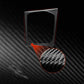 Central control shift panel frame sticker, black with red edge, carbon-fiber texture