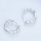 Sterling Silver S925 Zirconia Budding Flower Earrings, BSE734