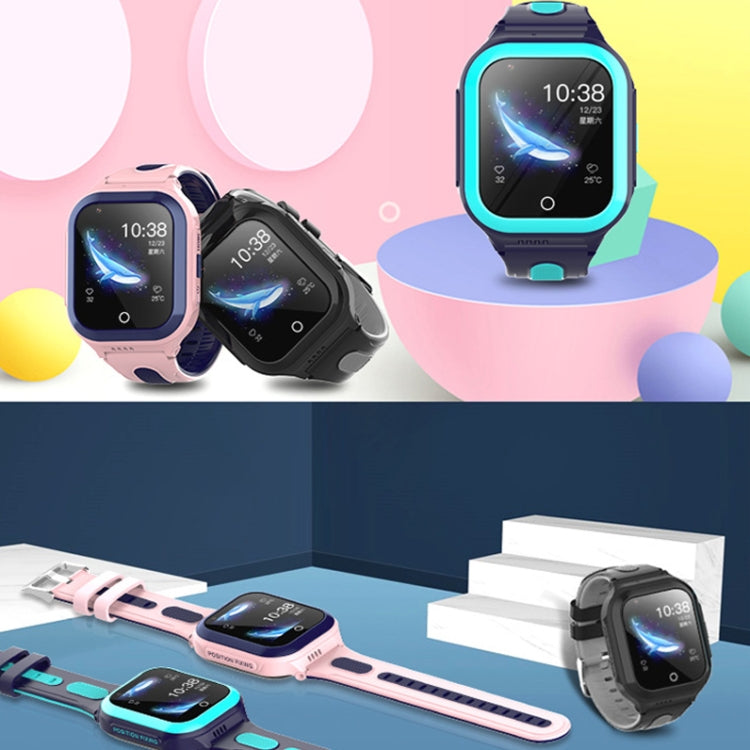 Set of kids GPS smartwatches in pink, blue, and black with sport straps