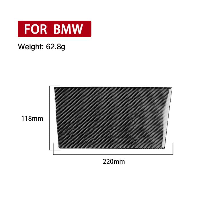 Black carbon-fiber style panel sticker, 220x118mm