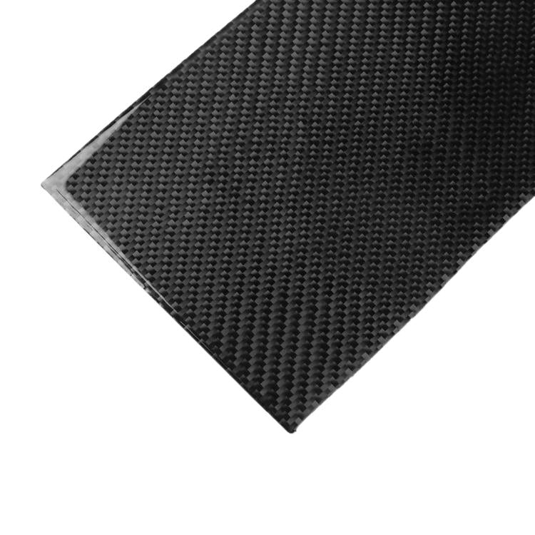 Black carbon-fiber style panel sticker with glossy edge