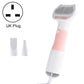 Pet hair removal brush, pink handle band, UK plug, comb bristle head