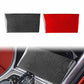 Black and red carbon-fiber style rectangular storage panel stickers, set of two