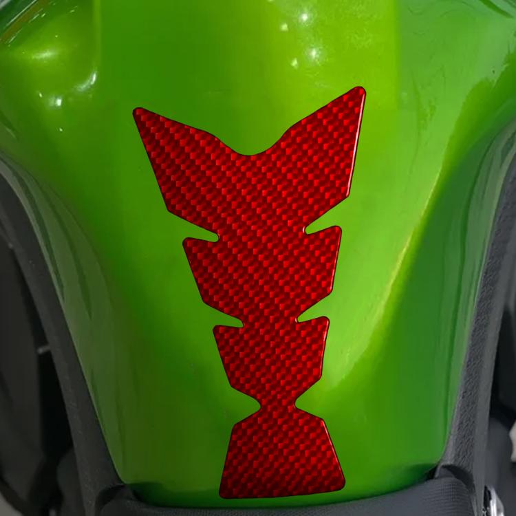 Kawasaki Ninja 400 fuel tank decor sticker, red carbon-fiber texture