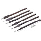 Set of leather cutting punch tools with different tip widths, labeled 3–12 mm