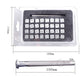Leather punch stamp tool with foam insert holding square metal stamp punches