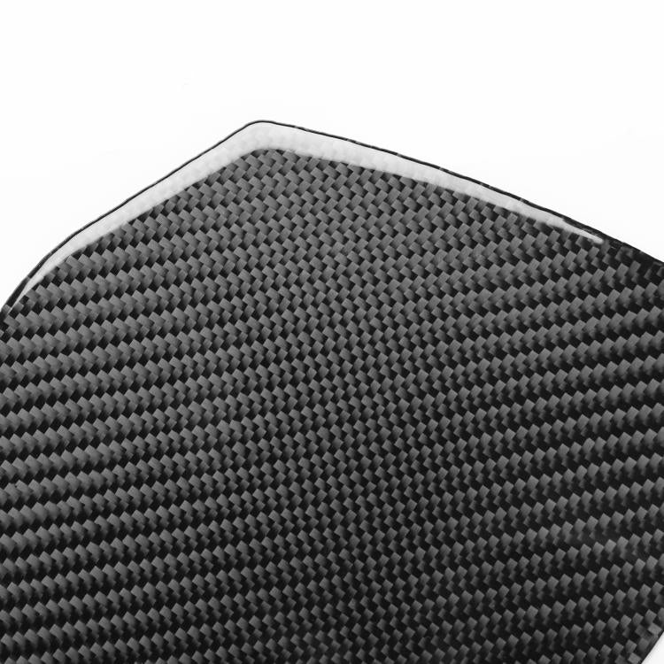 Close-up of carbon-fiber style door buffer sticker texture, black