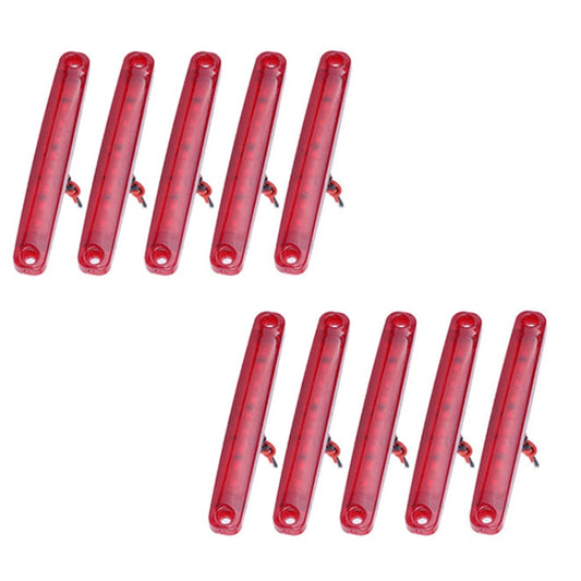 MK-224 10pcs 12-24V Truck Trailer 9LED Side Light Tail Lamp Signal Light, MK-224(Red), MK-224(Yellow), MK-224(White)