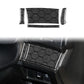 Carbon fiber patterned dashboard trim cover stickers set shown on vehicle interior panel