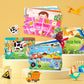 Set of busy books with different themes, colorful covers and ring-bound pages