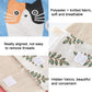 Cotton-linen pouch fabric with snap flap and hidden Velcro closure