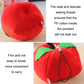 5pcs Cute Fruit And Vegetable Plush Bag Pendant Key Chain, 10cm