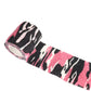 Pink and black camo self-adhesive non-woven tape roll