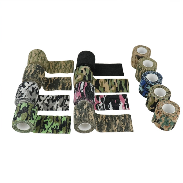 Multicolor camouflage self-adhesive non-woven tape rolls and strips set